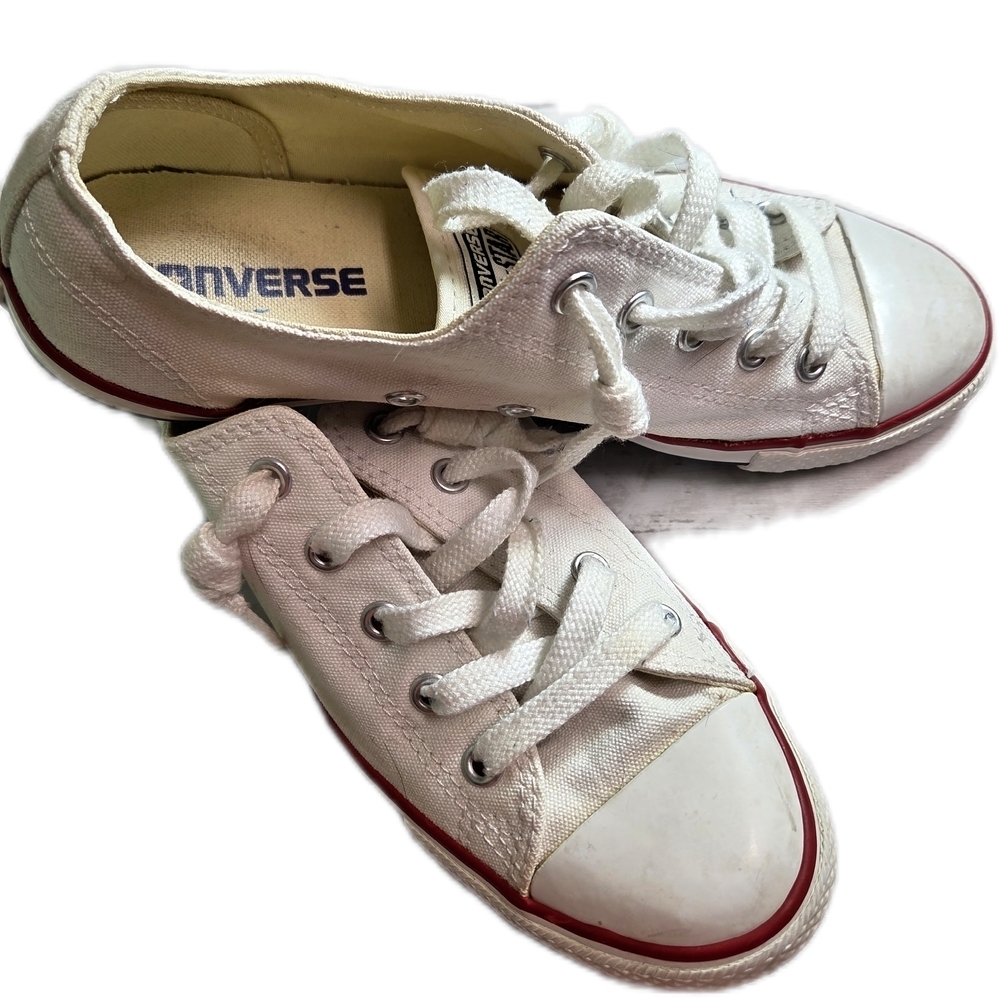 Converse Women's White and Red Sneakers